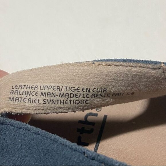 Earth Buran Azalea Wedge Blue Suede Leather Sandals shoes espadrille 9.5 - Picture 9 of 10